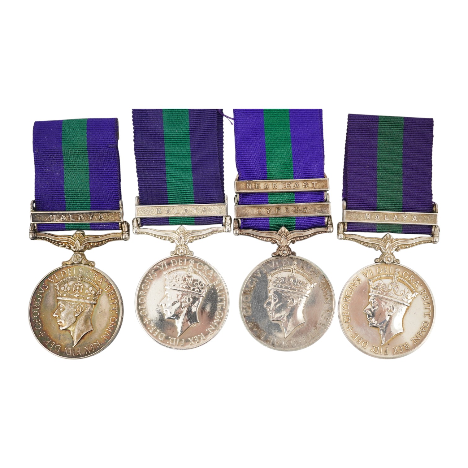 Four George VI General Service Medals